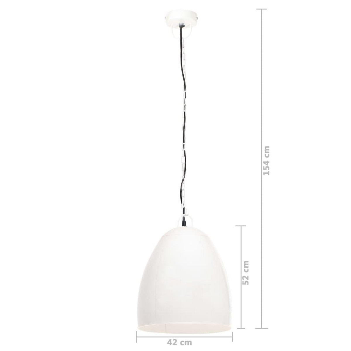 VIDAXL Lampe suspendue industrielle 25 W Blanc Rond 42 cm E27