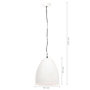 Voir la diapositive 6 : VIDAXL Lampe suspendue industrielle 25 W Blanc Rond 42 cm E27
