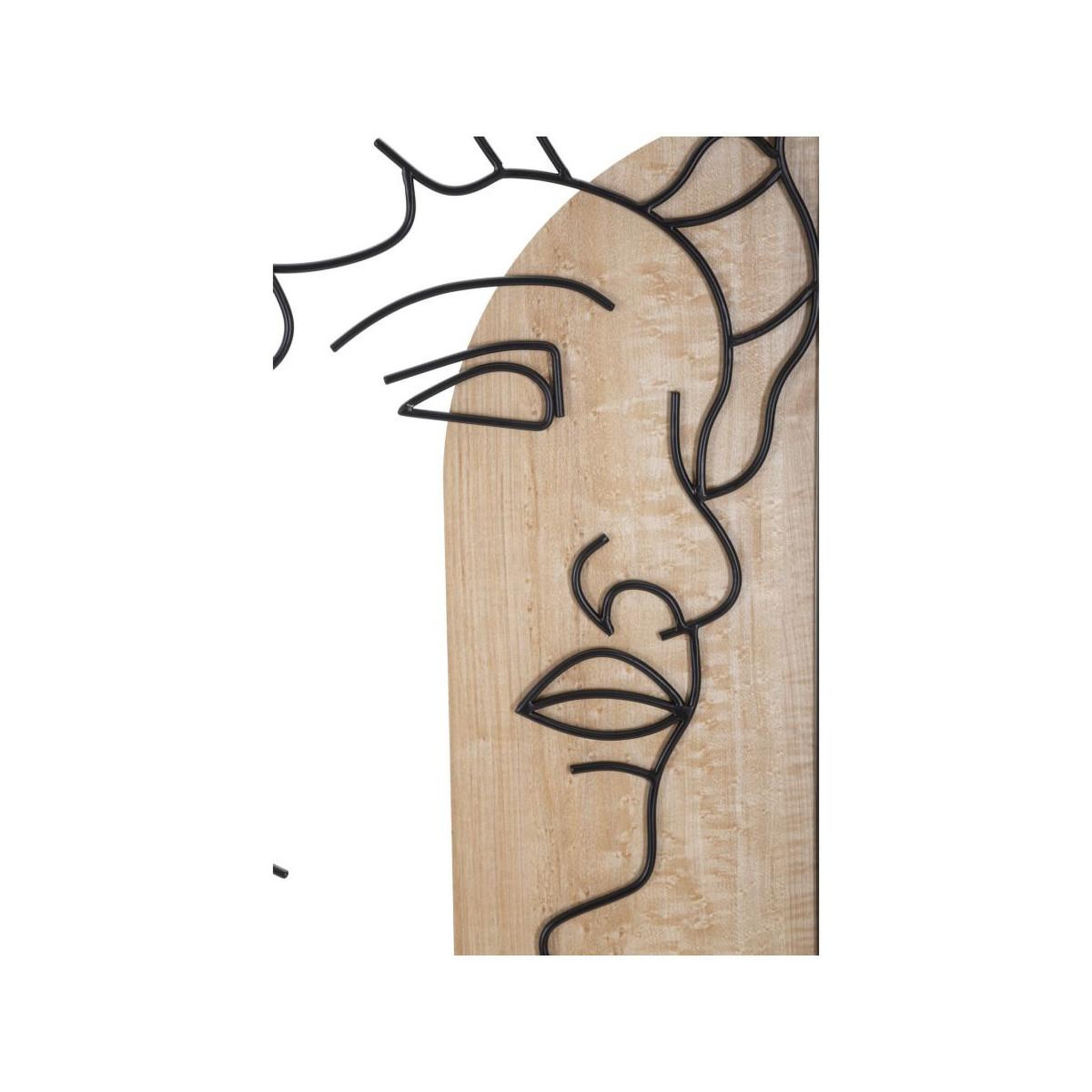 Voir la diapositive 2 : Paris Prix Décoration murale encadrée  david profil  80cm naturel & noir