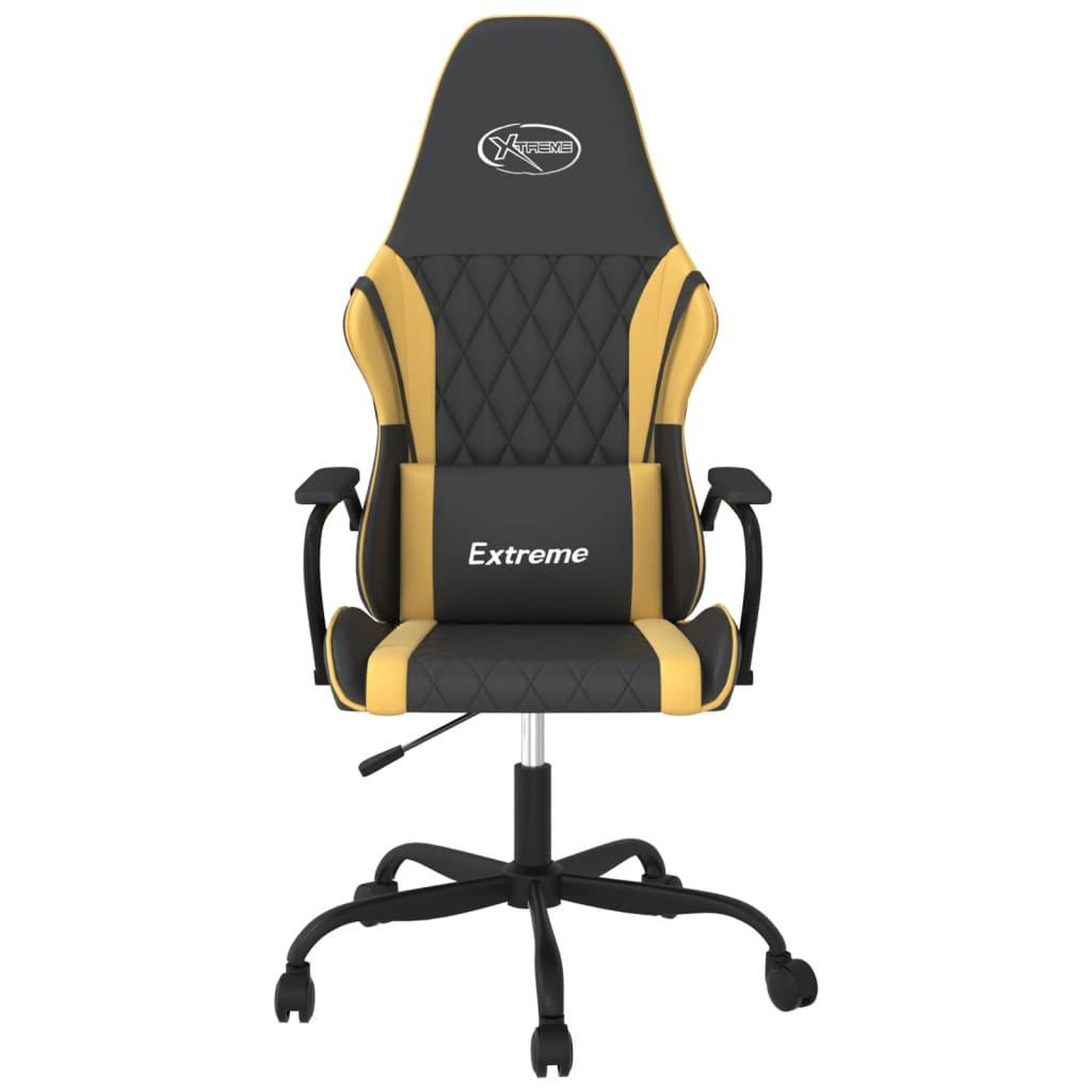 Voir la diapositive 3 : VIDAXL Chaise de jeu de massage Noir et dore Similicuir