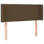 Voir la diapositive 2 : VIDAXL Tete de lit avec oreilles Marron Fonce 103x16x78/88 cm Tissu