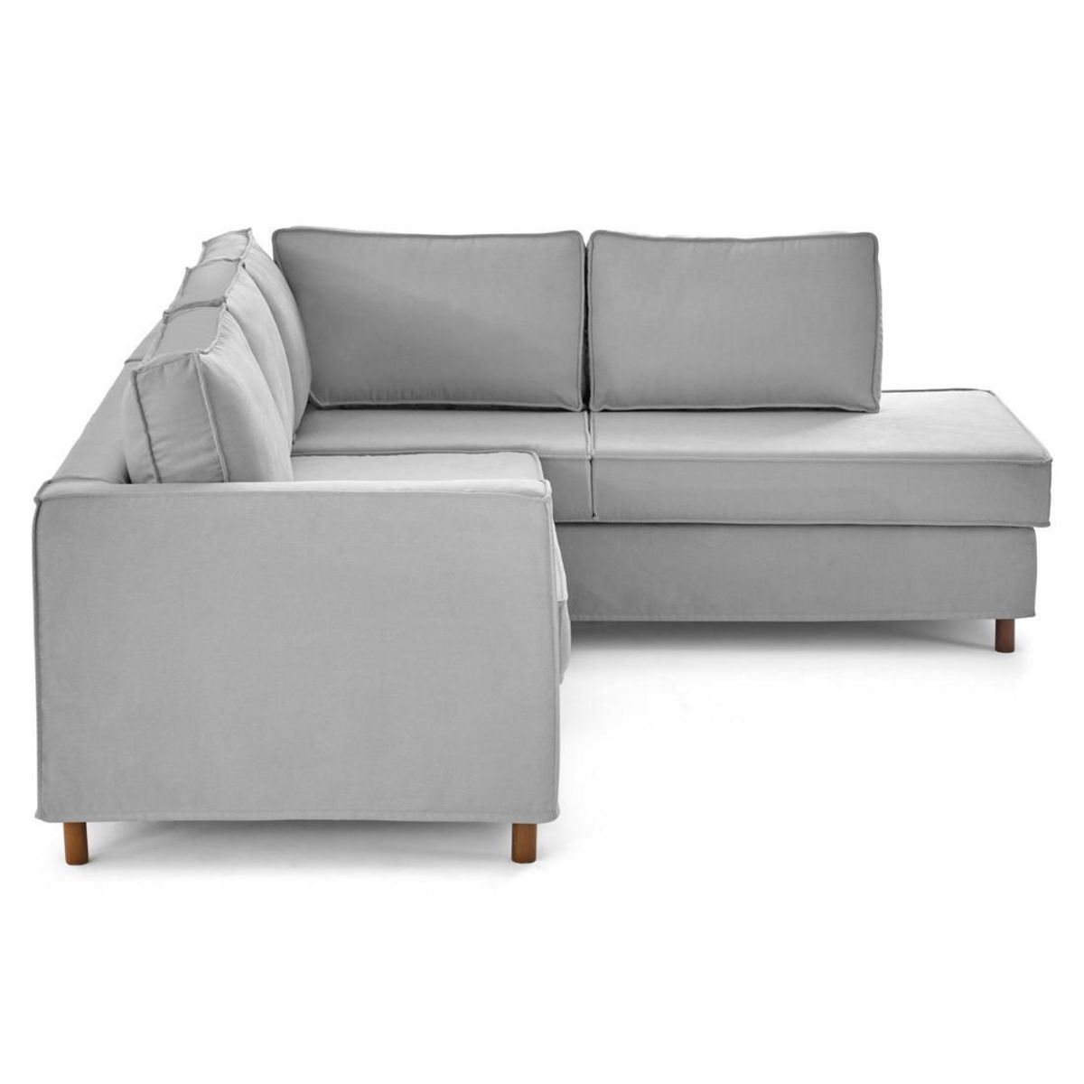 LISA DESIGN Jake - canapé déhoussable d'angle droit 5 places en tissu