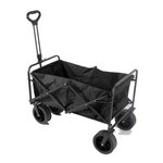 KZ GARDEN Chariot de transport pliable polyvalent 402L Tissu OXFORD Roues tout terrain 8  Charge 50Kg Chariot de Jardin Camping Plage
