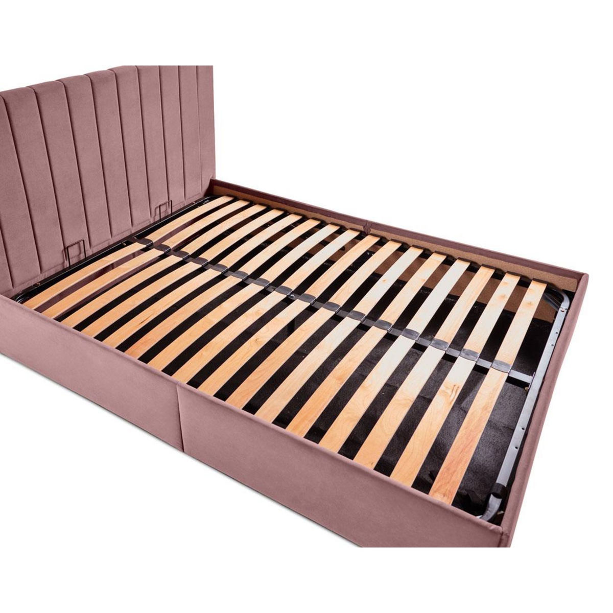 BEST MOBILIER Klimt - lit coffre - 160x200 - en velours - sommier inclus
