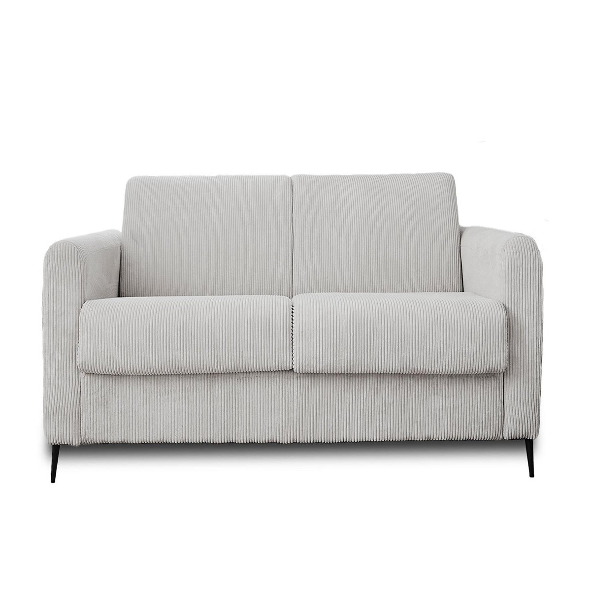 LISA DESIGN Owen - canapé 3 places convertible express couchage quotidien 140 cm matelas 12 cm en velours côtelé