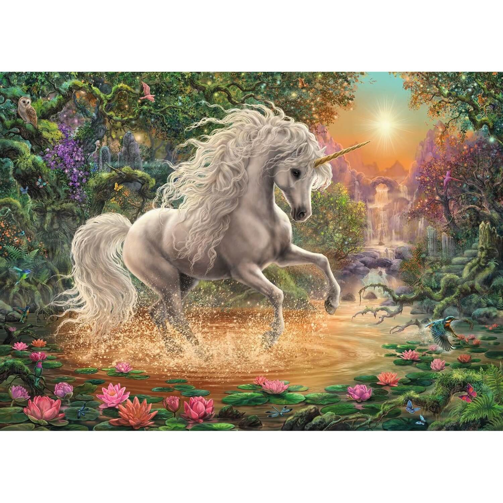 Voir la diapositive 1 : RAVENSBURGER Puzzle 1000 pièces : Mystique licorne