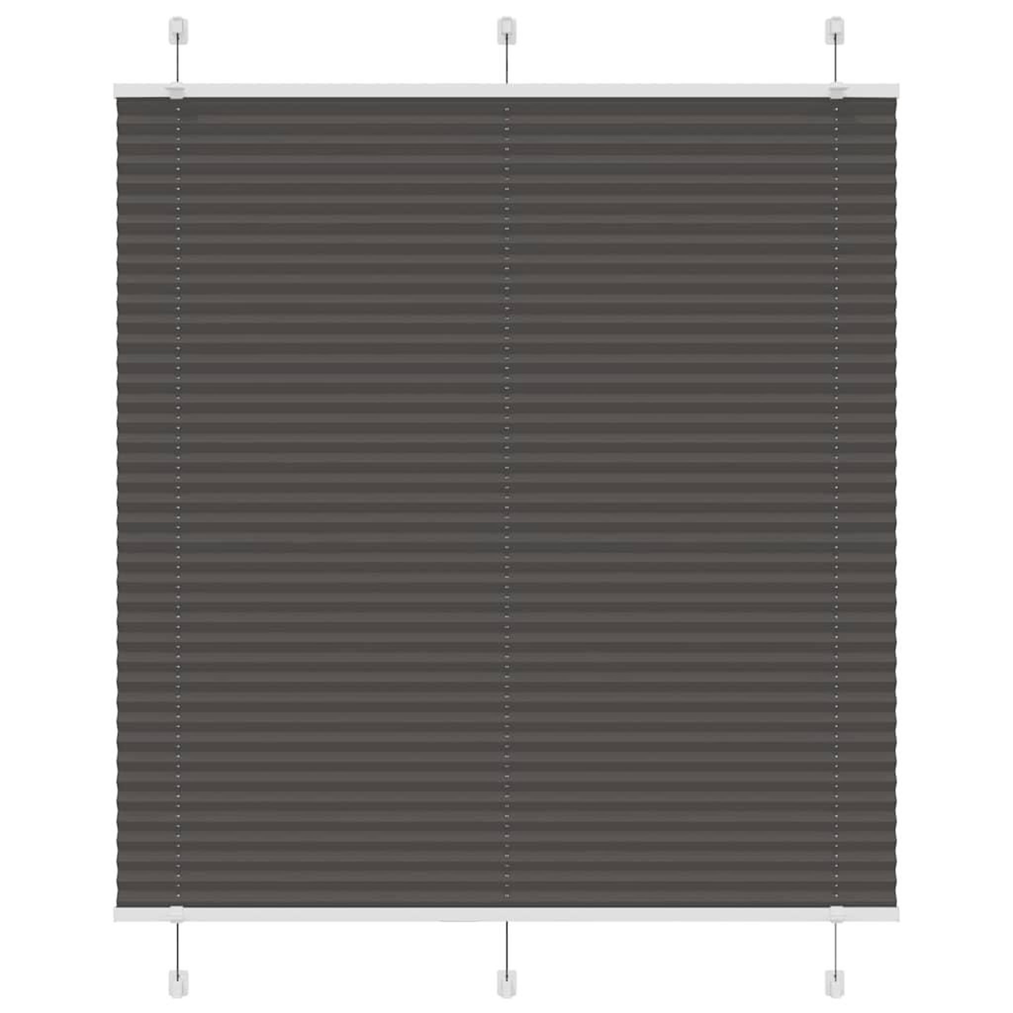 VIDAXL Store plisse noir 115x100 cm largeur du tissu 114,4cm polyester