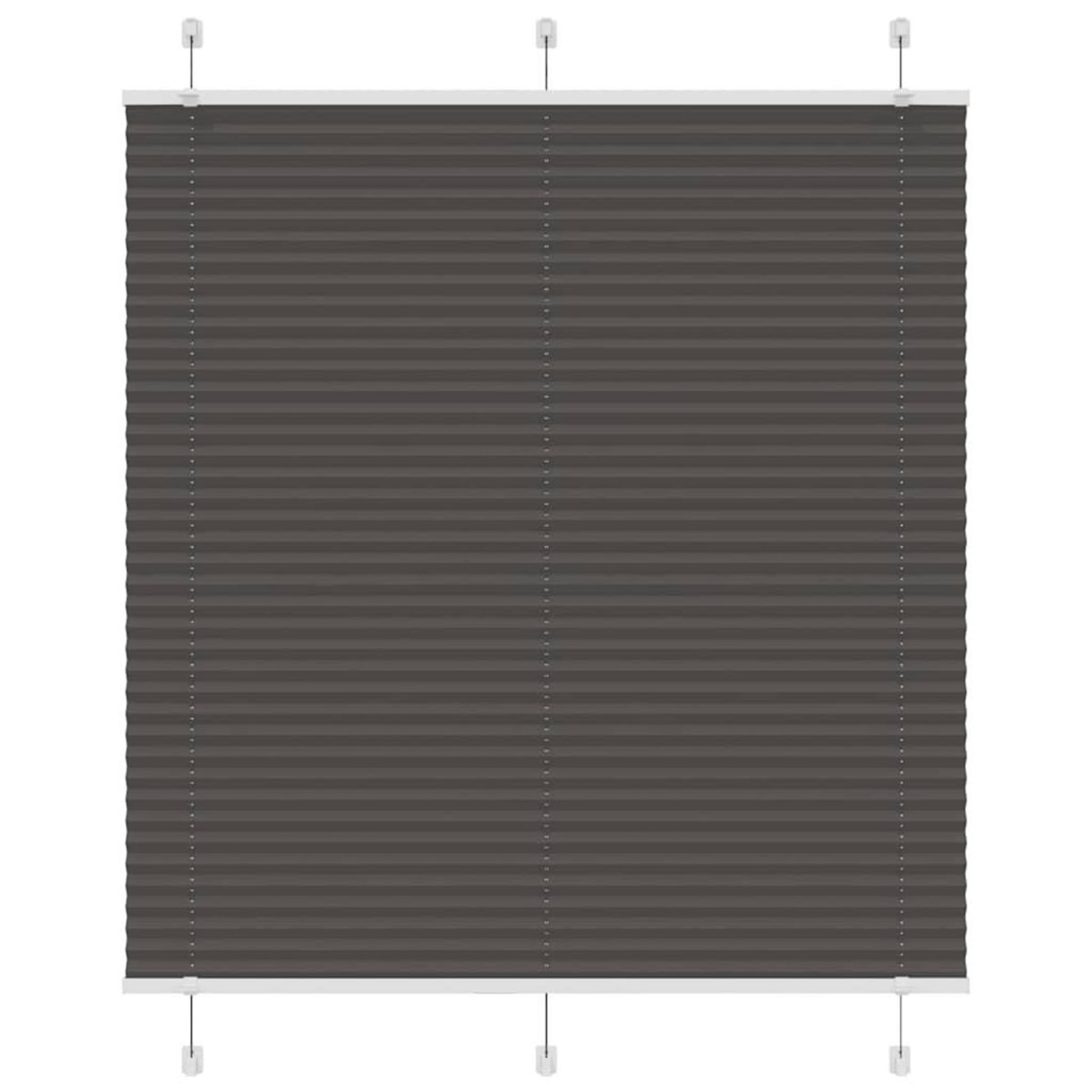 VIDAXL Store plisse noir 115x100 cm largeur du tissu 114,4cm polyester