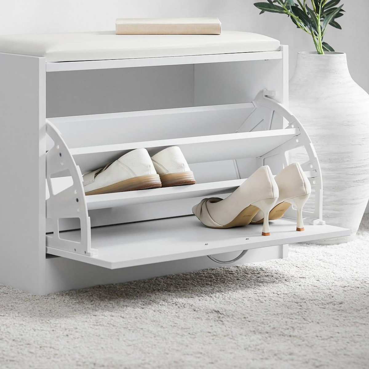 SOBUY SoBuy - Banc de Rangement à Chaussures avec Un Tiroir - Minimaliste - FSR16