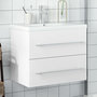 Voir la diapositive 1 : VIDAXL Armoire lavabo de salle de bain avec bassin integre blanc