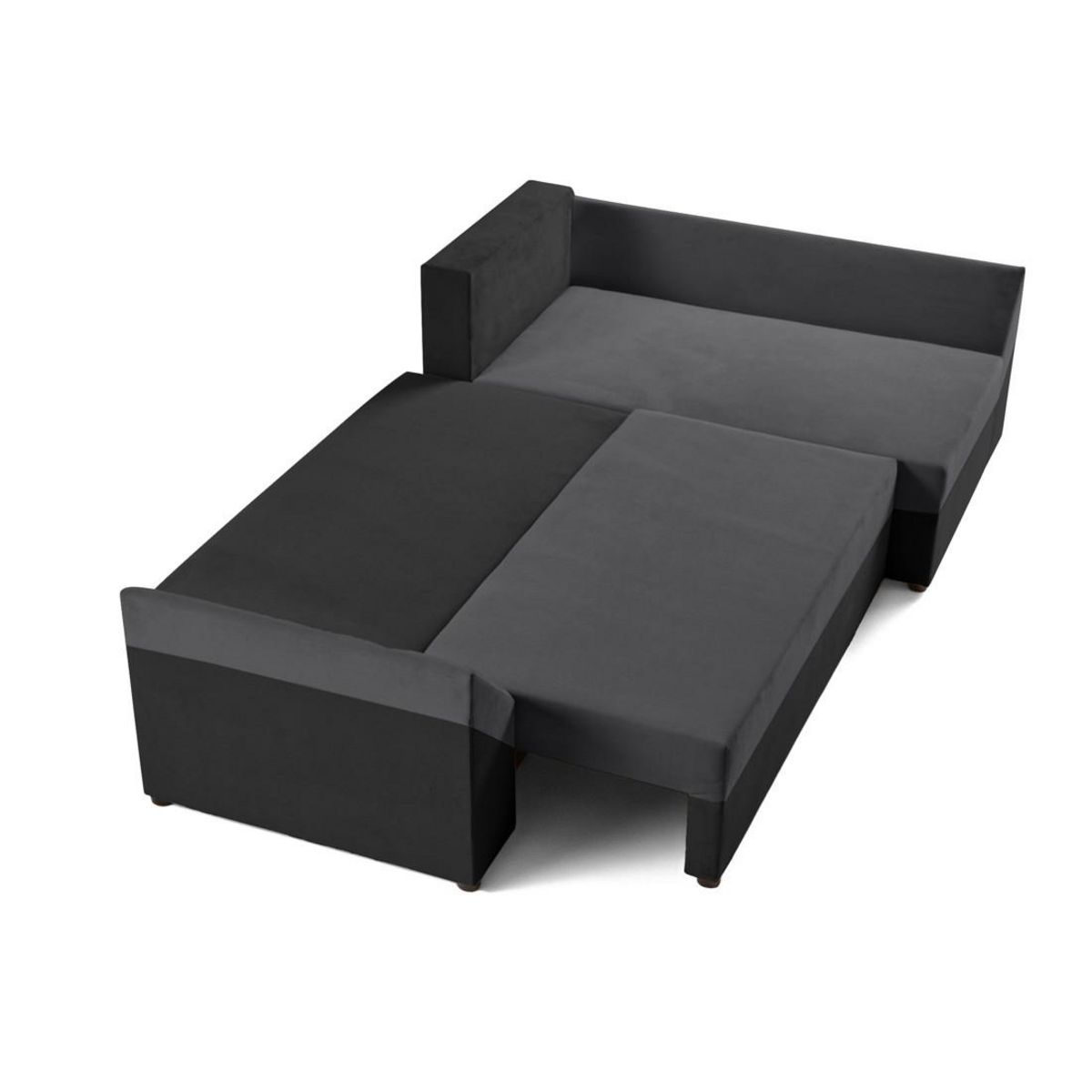 BEST MOBILIER Mike - canapé d'angle réversible - 4 places - convertible avec coffre - en velours