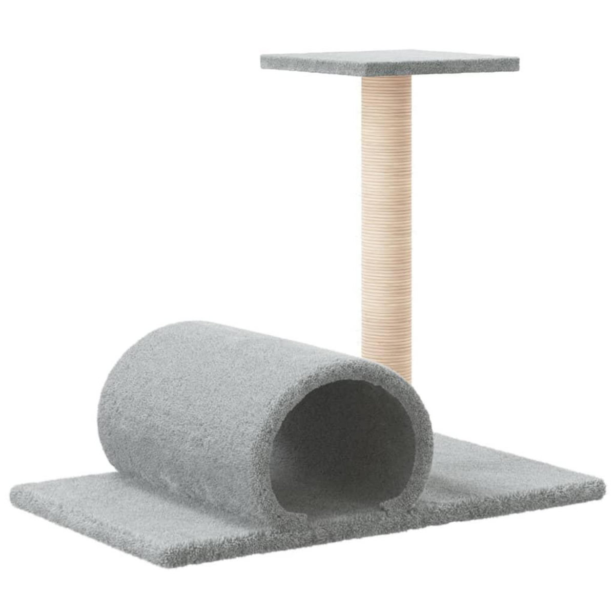 VIDAXL Arbre a chat avec tunnel Gris clair 60x34,5x50 cm
