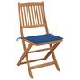 Voir la diapositive 3 : VIDAXL Chaises pliables de jardin lot de 6 avec coussins Bois d'acacia