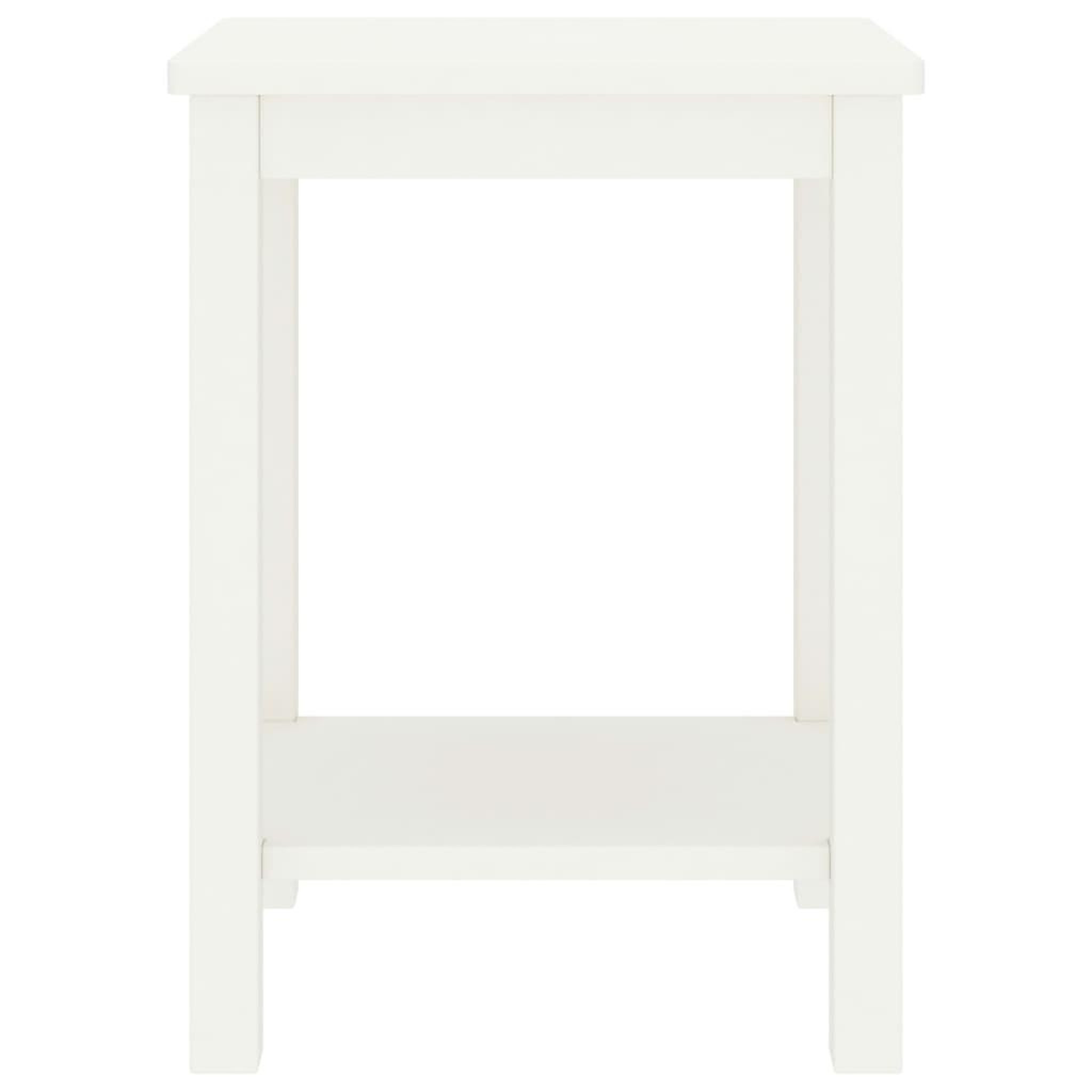 Voir la diapositive 2 : VIDAXL Table de chevet blanc 35x30x47 cm bois de pin massif