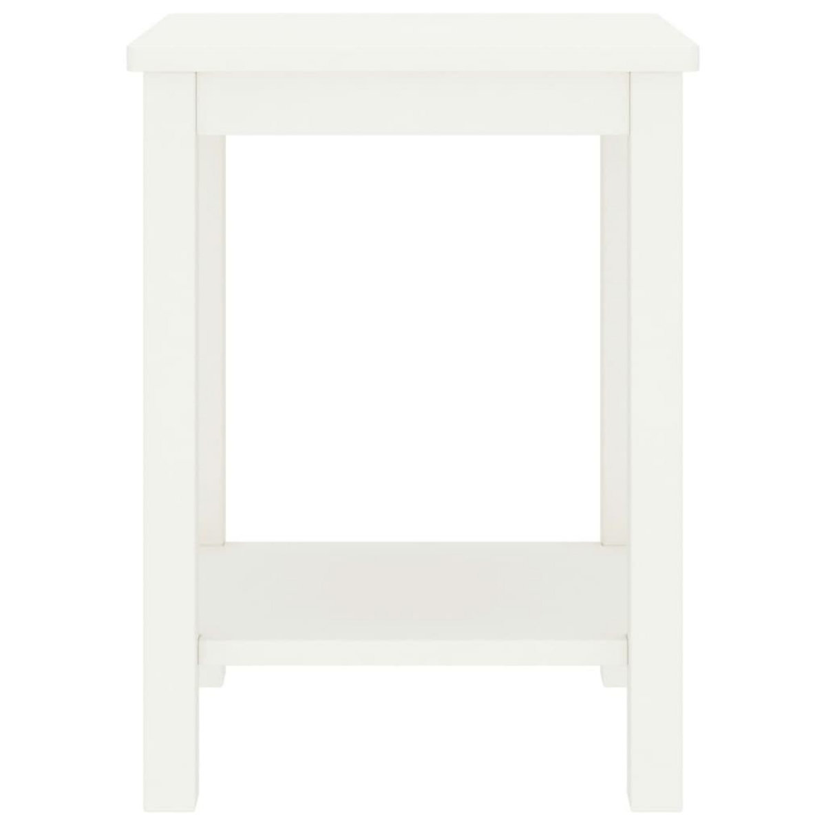 VIDAXL Table de chevet blanc 35x30x47 cm bois de pin massif