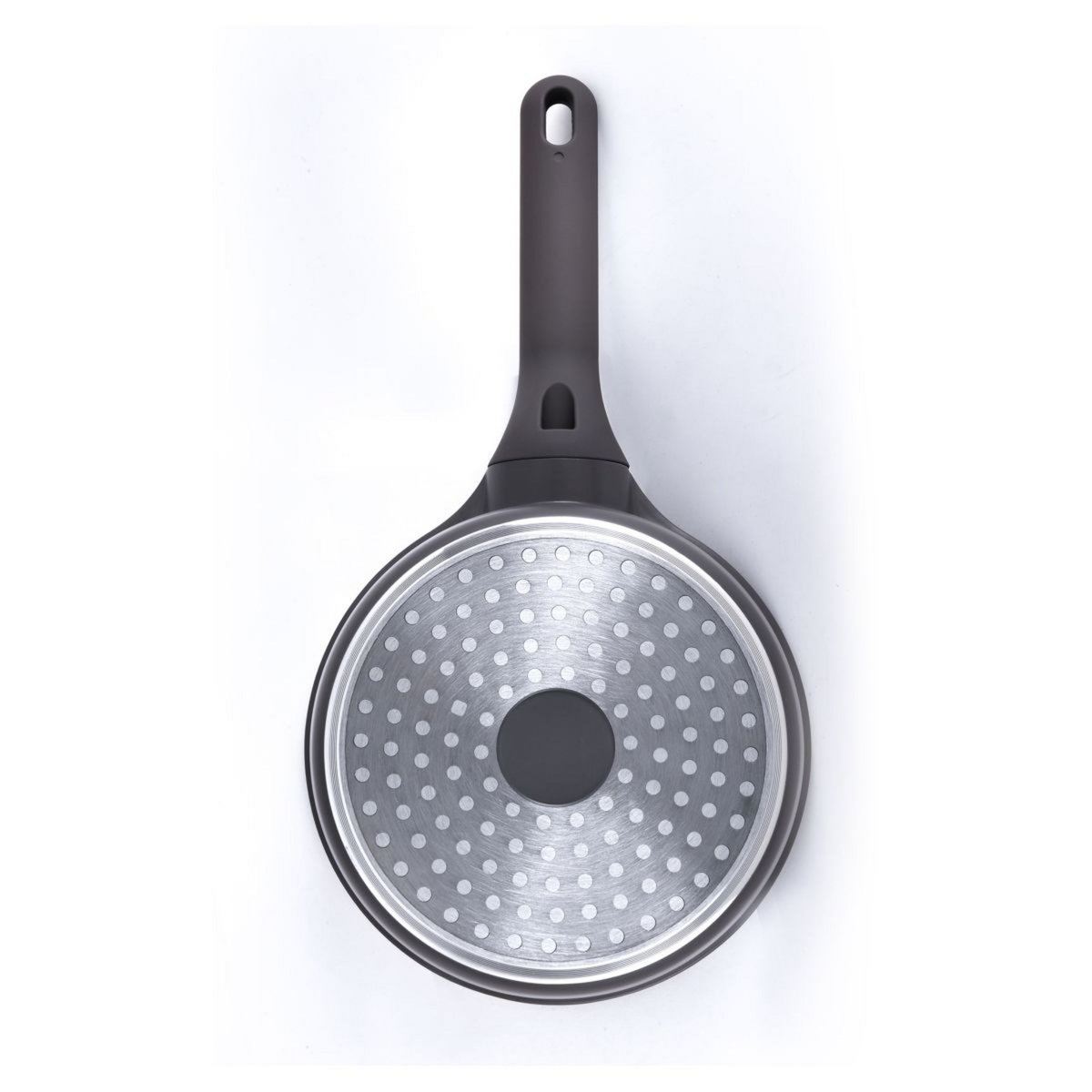 Fortus Casserole 18cm grise en fonte d'aluminium avec couvercle