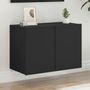 Voir la diapositive 1 : VIDAXL Meuble TV mural noir 60x30x41 cm