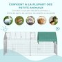 Voir la diapositive 6 : PAWHUT PawHut Parc enclos métal époxy cage extérieure dim. 2,20L x 1,03l x 1,03H m 3 portes et trappe surface abrité PE vert