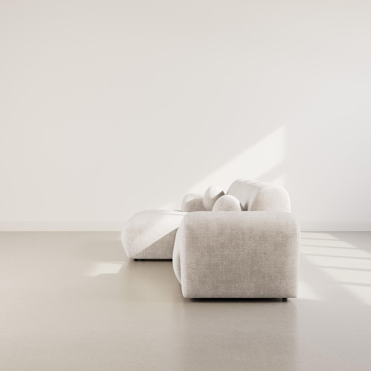 LISA DESIGN Louise - canapé d'angle gauche 4 places en velours texturé