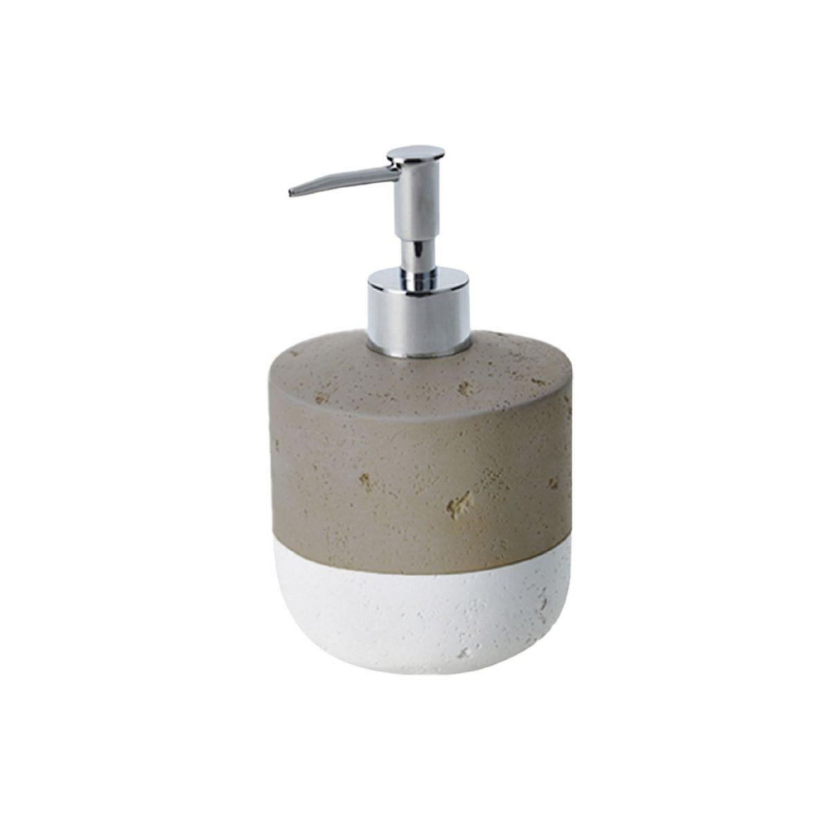 GUY LEVASSEUR Set salle de bain bicolore 4 pièces en céramique taupe