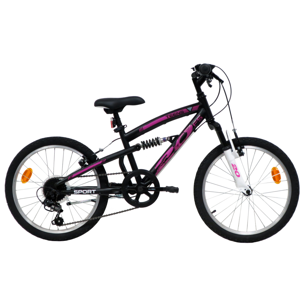 VTT 20 Tout Suspendu Fille Teens Frein V brake 6 Vitesses