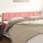 VIDAXL Tetes de lit 2 pcs Rose 100x5x78/88 cm Velours