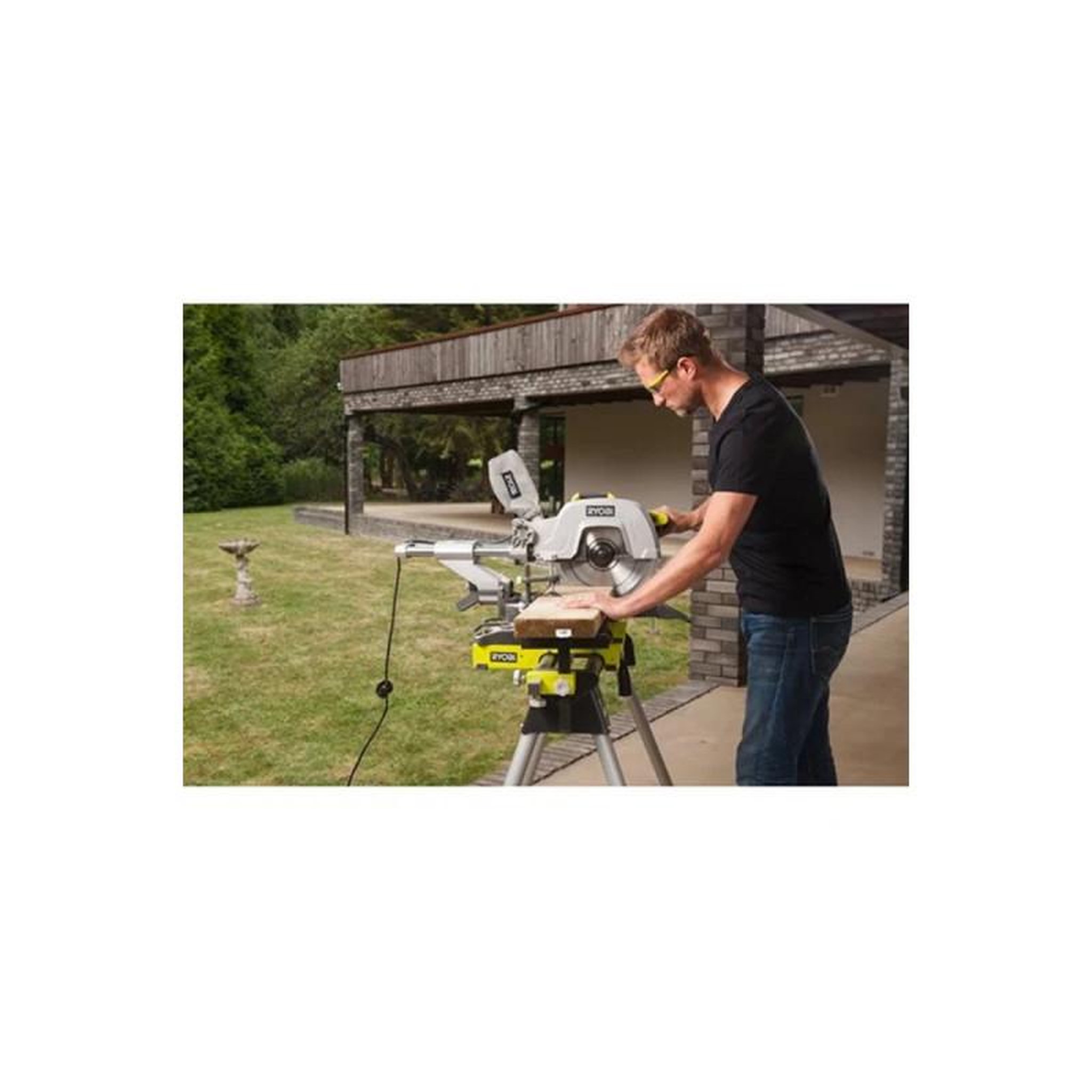 Voir la diapositive 3 : Ryobi Scie à onglets radiale stationnaire RYOBI 2200W - 305mm EMS305RG