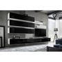 Voir la diapositive 2 : Paris Prix Meuble TV Mural Design  Fly IX  320cm Noir & Blanc