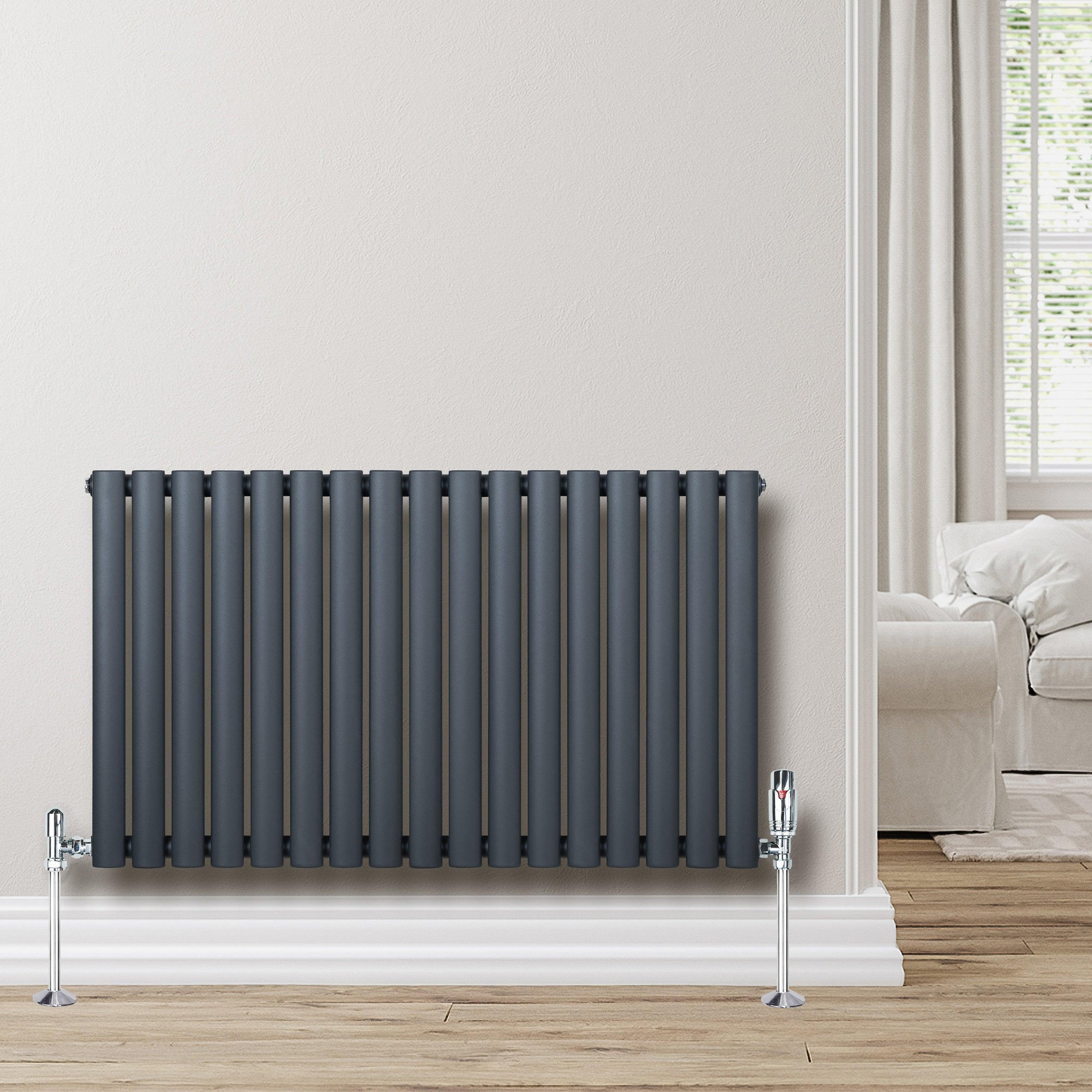 Voir la diapositive 4 : MONSTERSHOP Radiateur à colonnes ovales, 1 panneau - 600 x 1020 mm