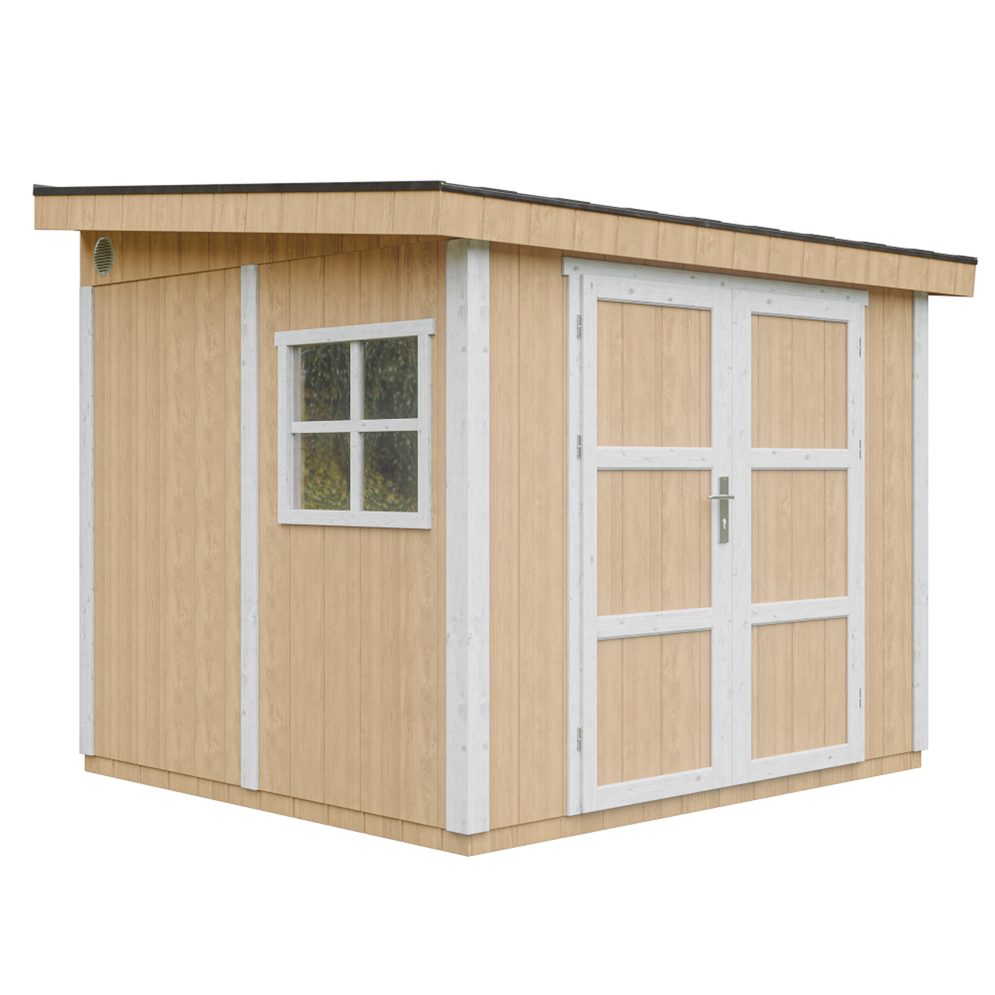 Voir la diapositive 2 : TIMBELA Abri de jardin qualité premium 5,9 m² - h231x248x294 cm avec plancher et paroi latérale m938