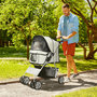 Voir la diapositive 2 : PAWHUT Poussette buggy pliable animaux chariot pliant chien chat porte-gobelet panier de rangement inclus roues avec frein tissu 600D Oxford métal gris