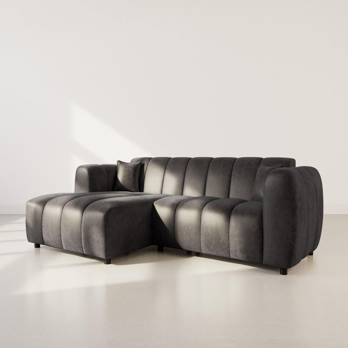 LISA DESIGN Curtis - canapé d'angle gauche 4 places en simili