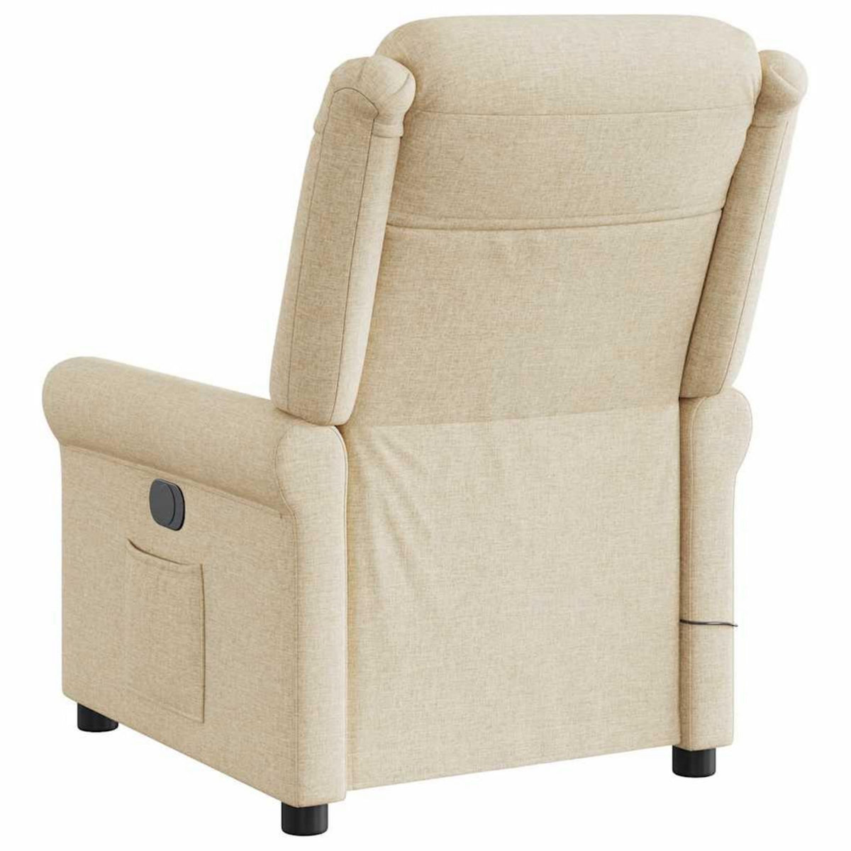 VIDAXL Fauteuil de massage inclinable Creme Tissu