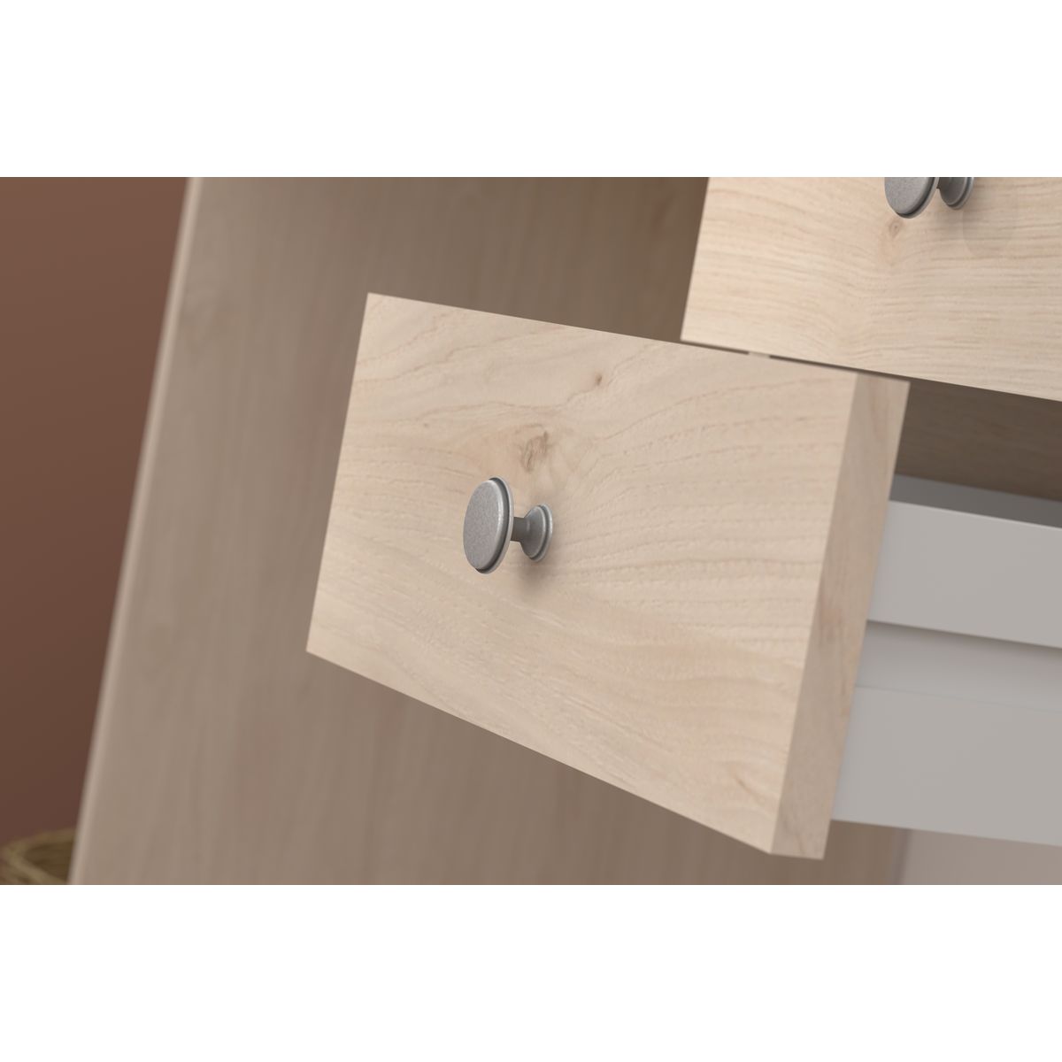 Coiffeuse 1 miroir 2 tiroirs ELISE