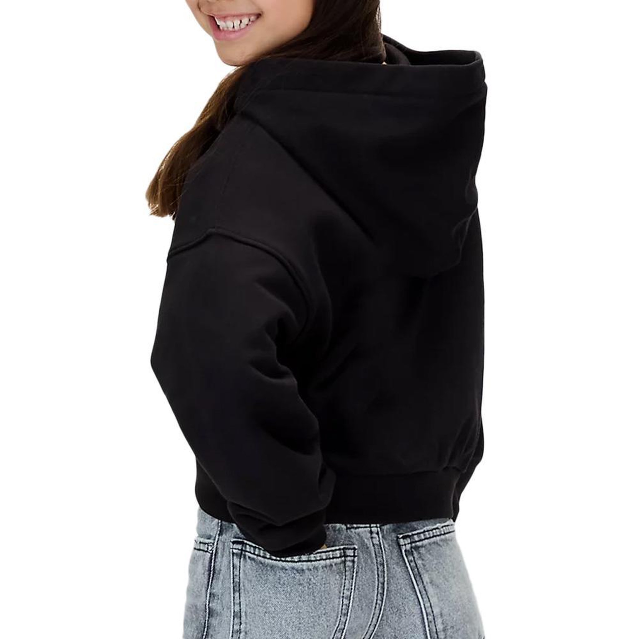 Voir la diapositive 2 : CALVIN KLEIN JEANS Sweat Noir Fille Calvin Klein Jeans Terry