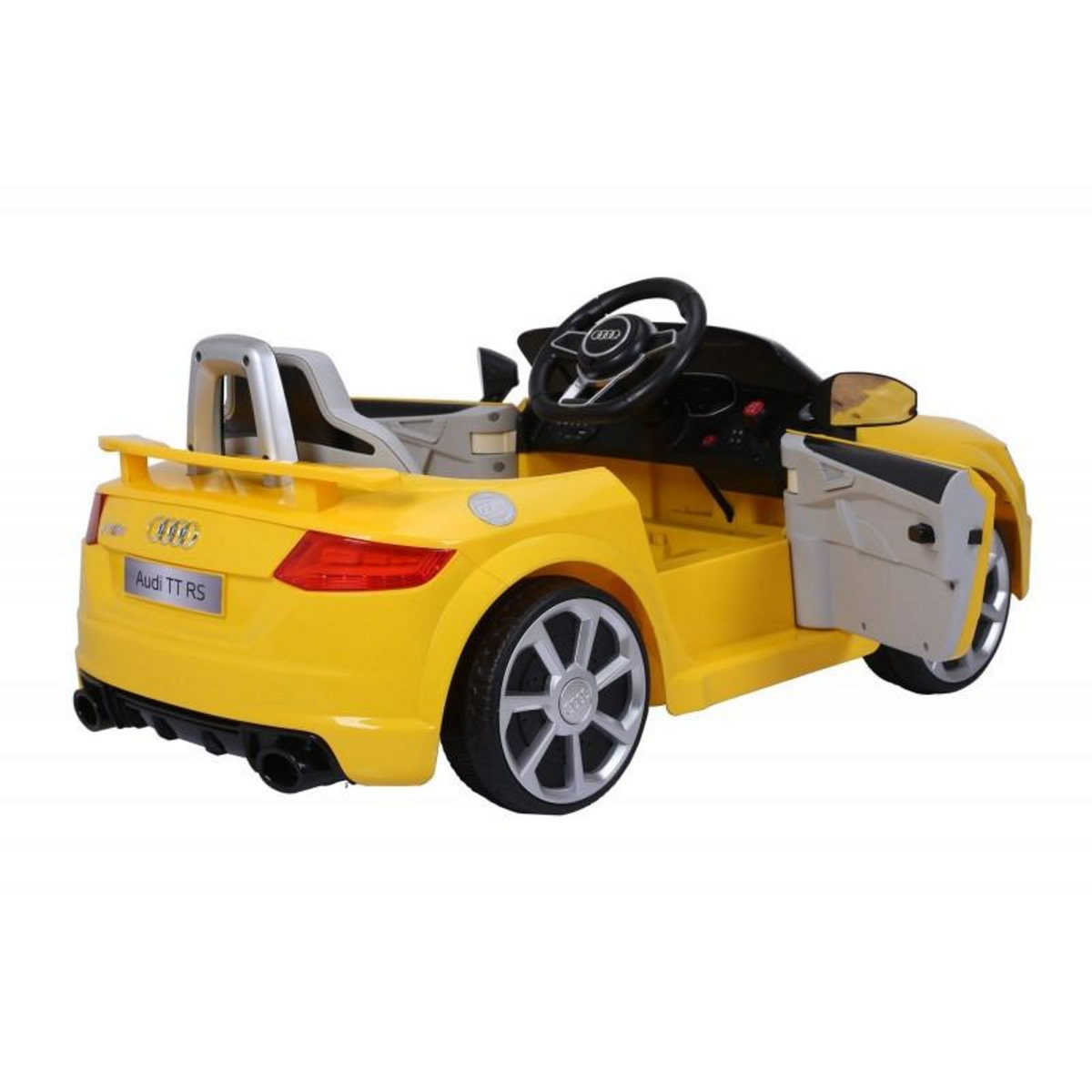 Audi Audi TT RS Voiture Electrique Enfant (2x25W) 103x62x44 cm - Marche av/ar, Phares, Musique, Ceinture et Télécommande parentale