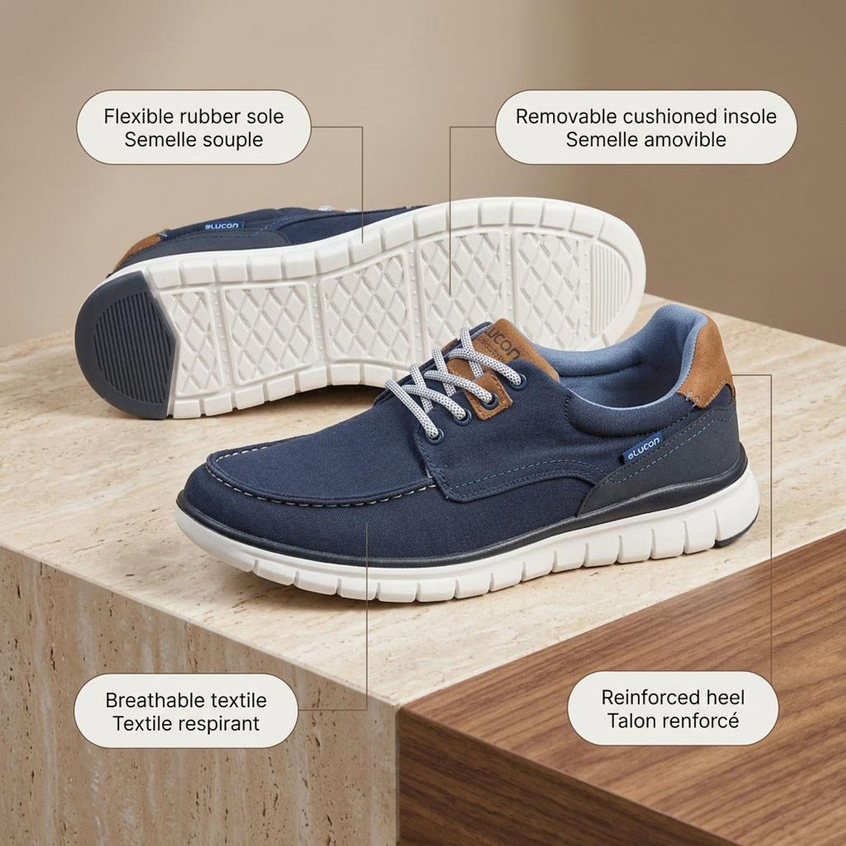 OZABI OZABI Basket homme confort semelle souple style bateau