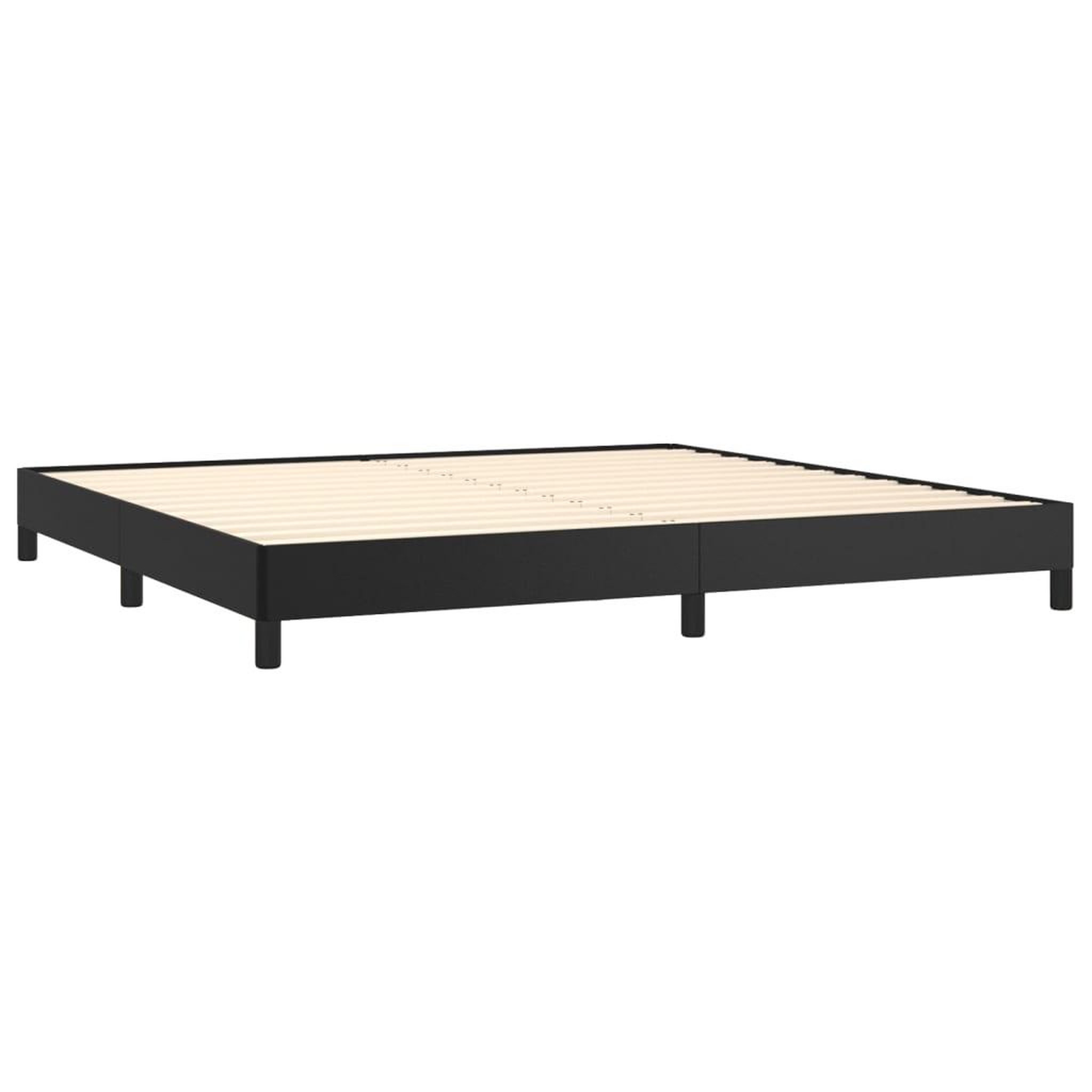 Voir la diapositive 4 : VIDAXL Cadre de lit sans matelas noir 200x200 cm similicuir