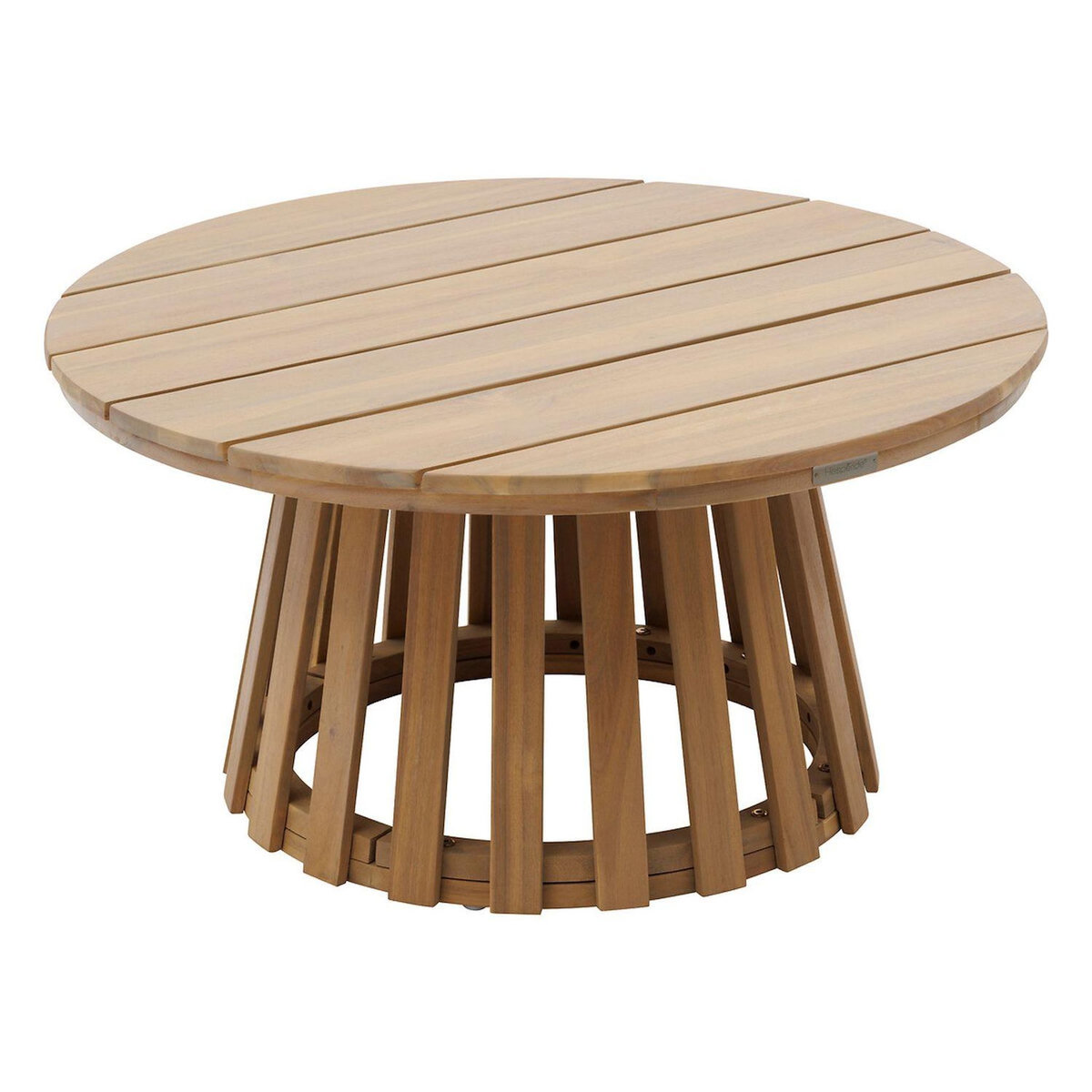 HESPERIDE Table de jardin d'appoint ronde grand modèle en bois OSUNA - Marron
