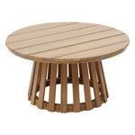 HESPERIDE Table de jardin d'appoint ronde grand modèle en bois OSUNA - Marron