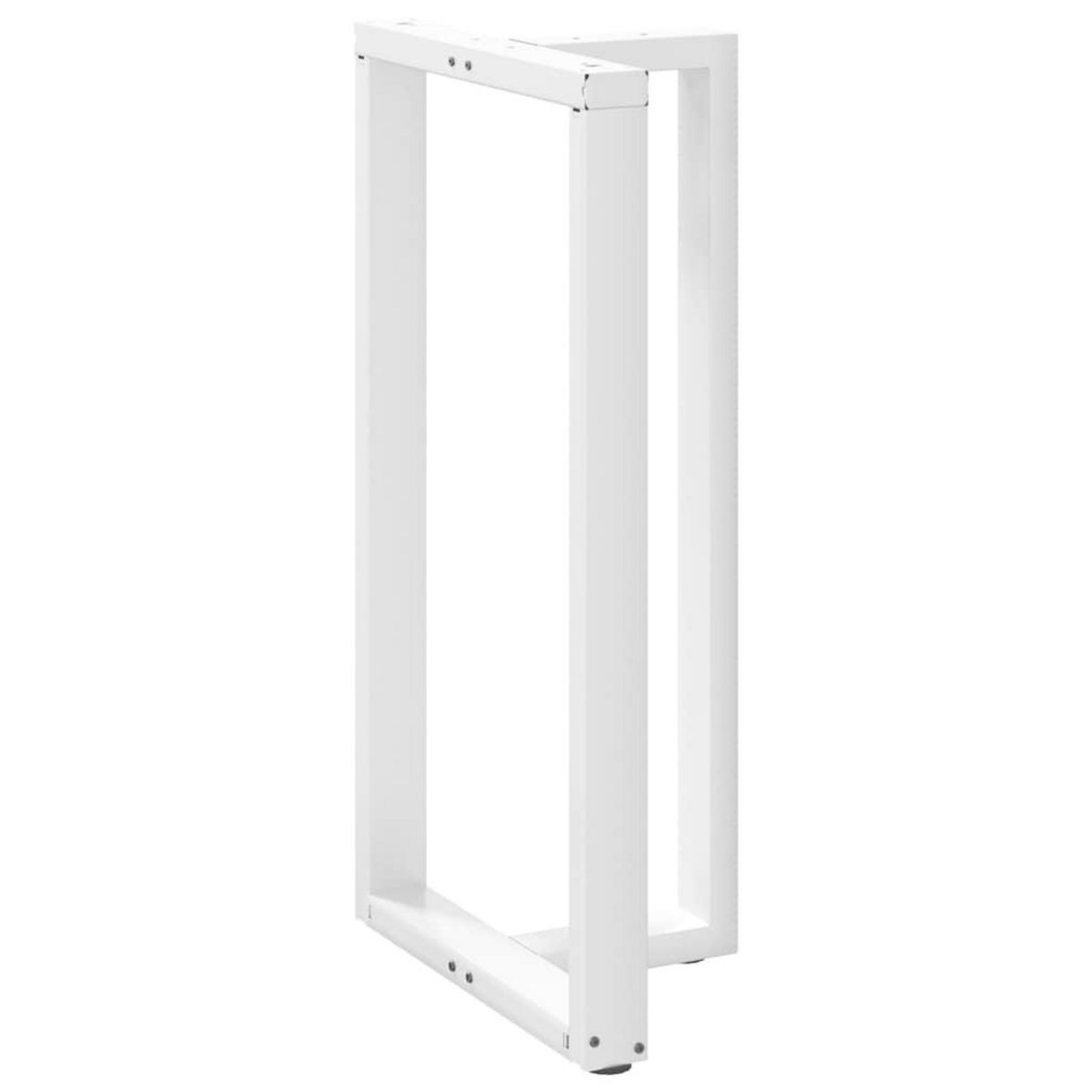 VIDAXL Pieds de table de bar forme de T 2 pcs blanc 60x35x(110-111) cm