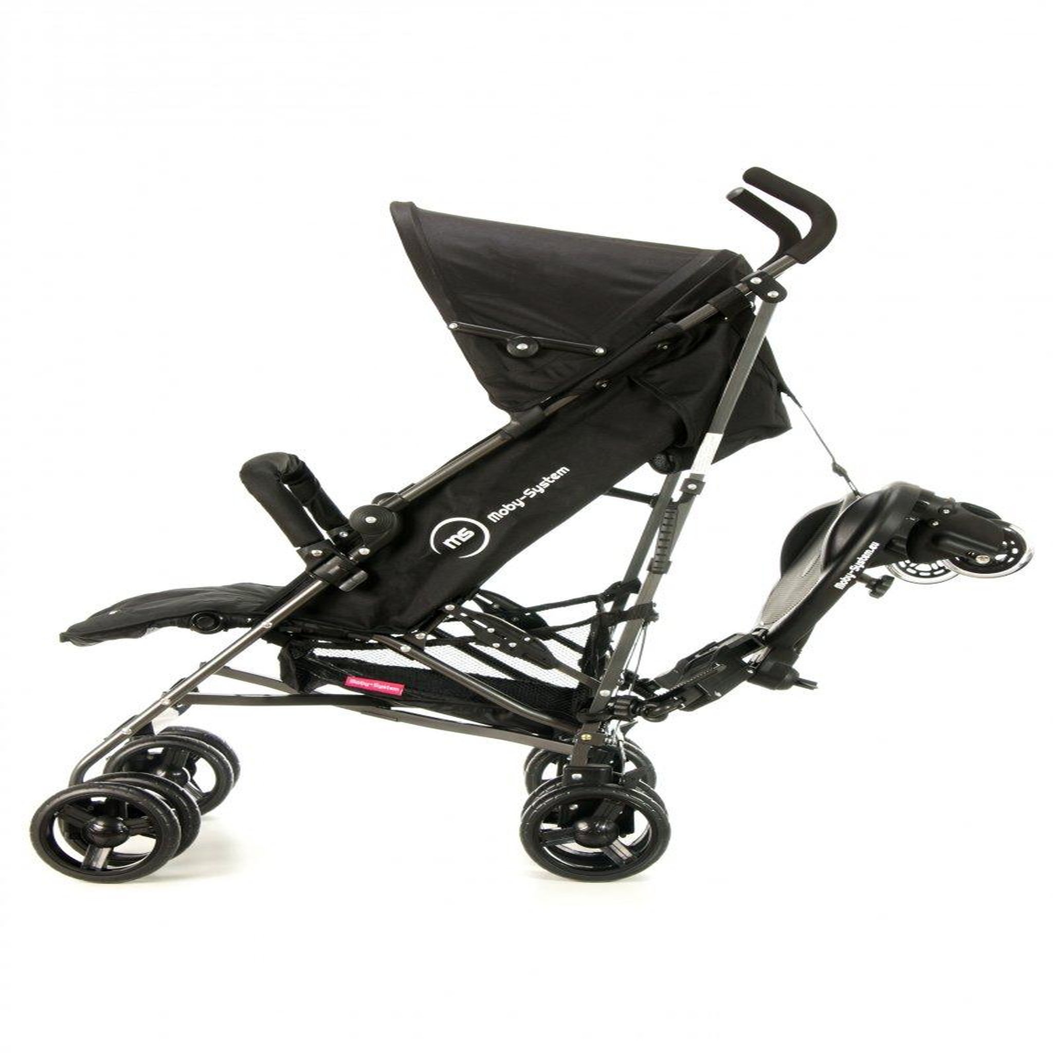 Voir la diapositive 3 : MOBY SYSTEM Planche à Roulette Poussette Universelle avec Siège Guidon Confort - Roues LED Charge 20 Kg 2-5 ans