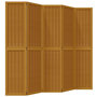 Voir la diapositive 2 : VIDAXL Cloison de separation 5 panneaux marron bois paulownia massif