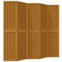 Voir la diapositive 2 : VIDAXL Cloison de separation 5 panneaux marron bois paulownia massif