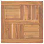VIDAXL Dessus de table carre 50x50x2,5 cm Bois de teck massif