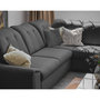 Voir la diapositive 4 : BEST MOBILIER Paul - canapé d'angle droit - 5 places - convertible avec coffre et têtières - en tissu