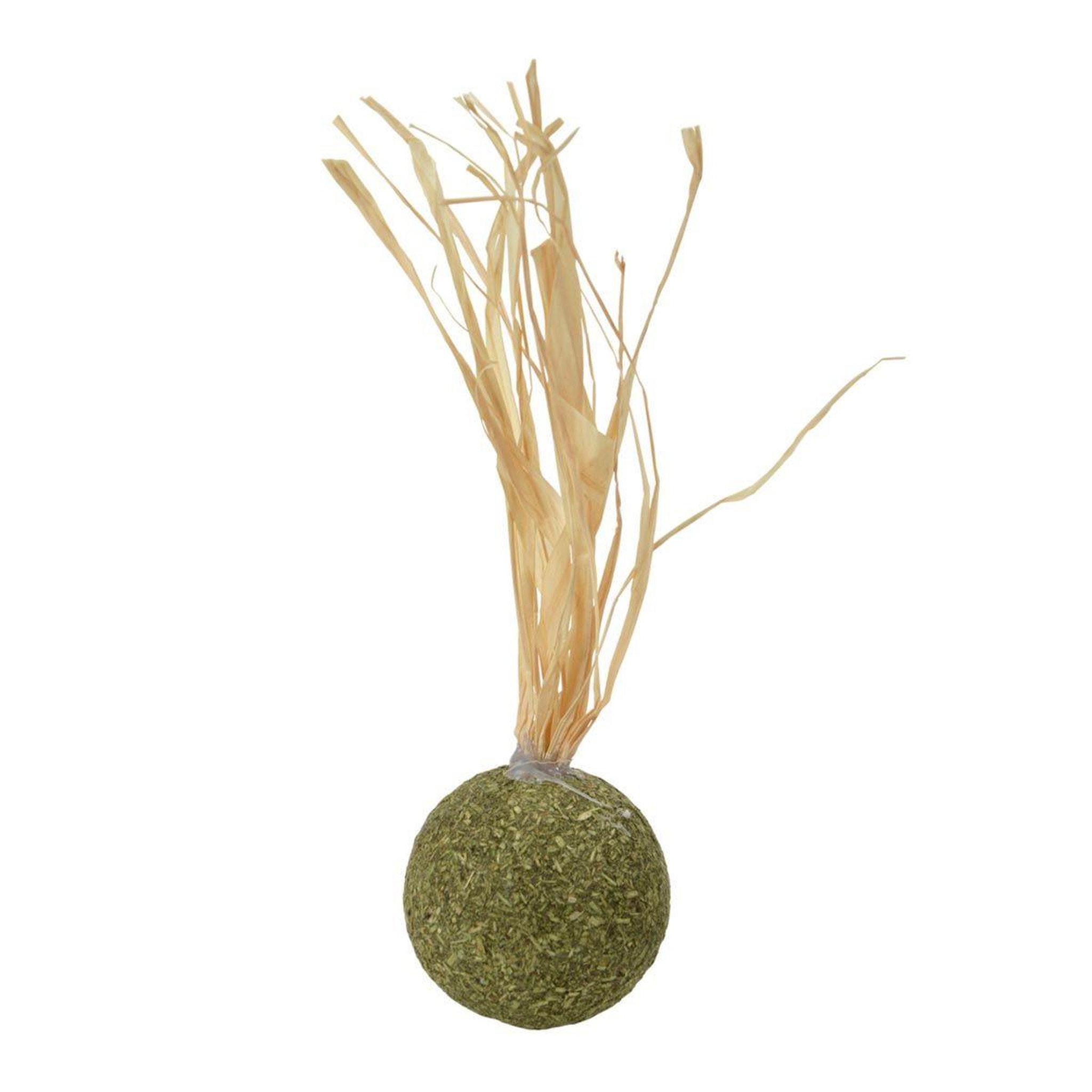 Voir la diapositive 1 : LOVE STORY Jouet pour chat  balle & herbe  14cm naturel