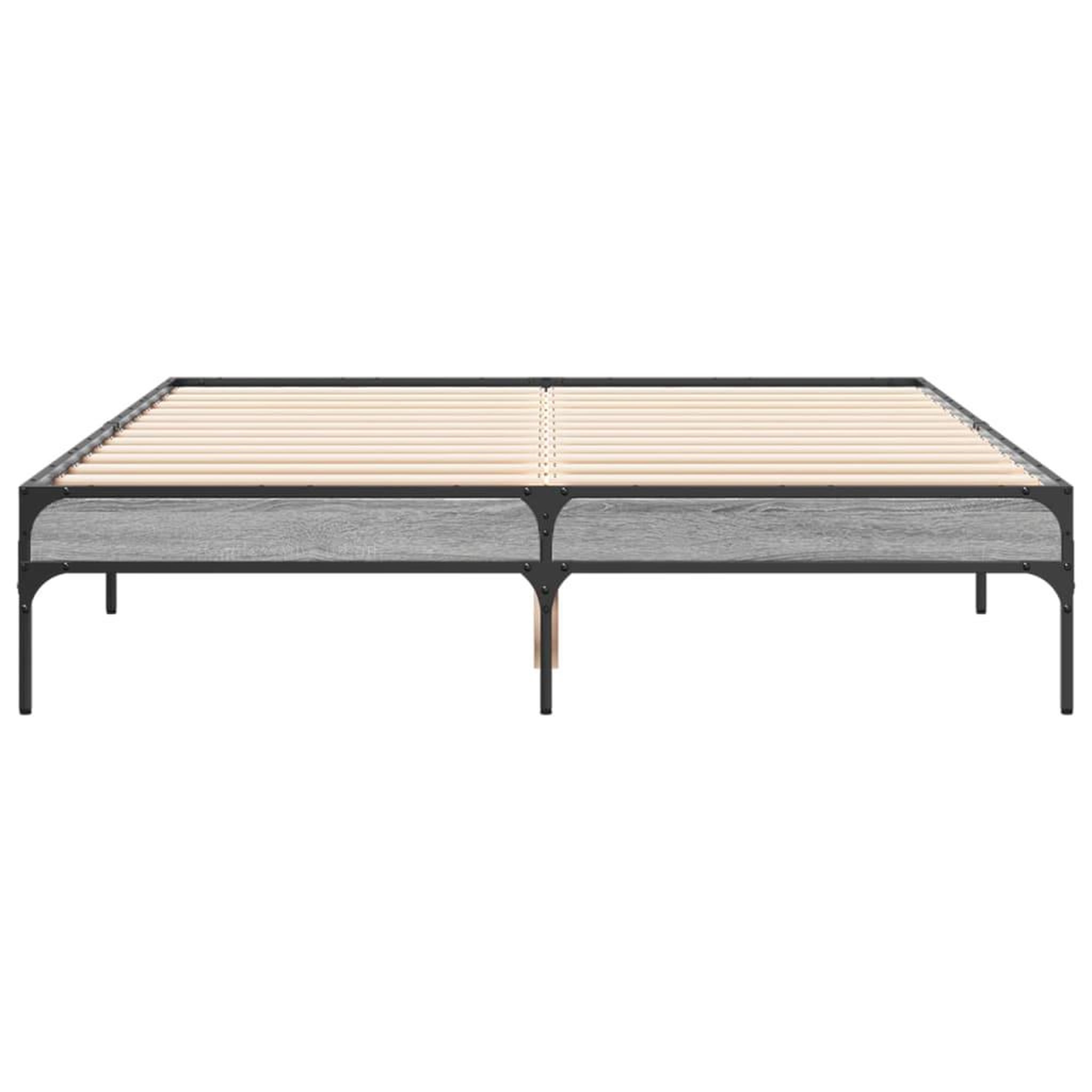 Voir la diapositive 4 : VIDAXL Cadre de lit sans matelas sonoma gris 140x190 cm