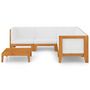 Voir la diapositive 3 : VIDAXL Salon de jardin 6 pcs avec coussins Bois d'acacia solide