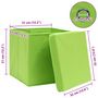 Voir la diapositive 6 : VIDAXL Boîtes de rangement avec couvercles 4 pcs Vert 32x32x32cm Tissu